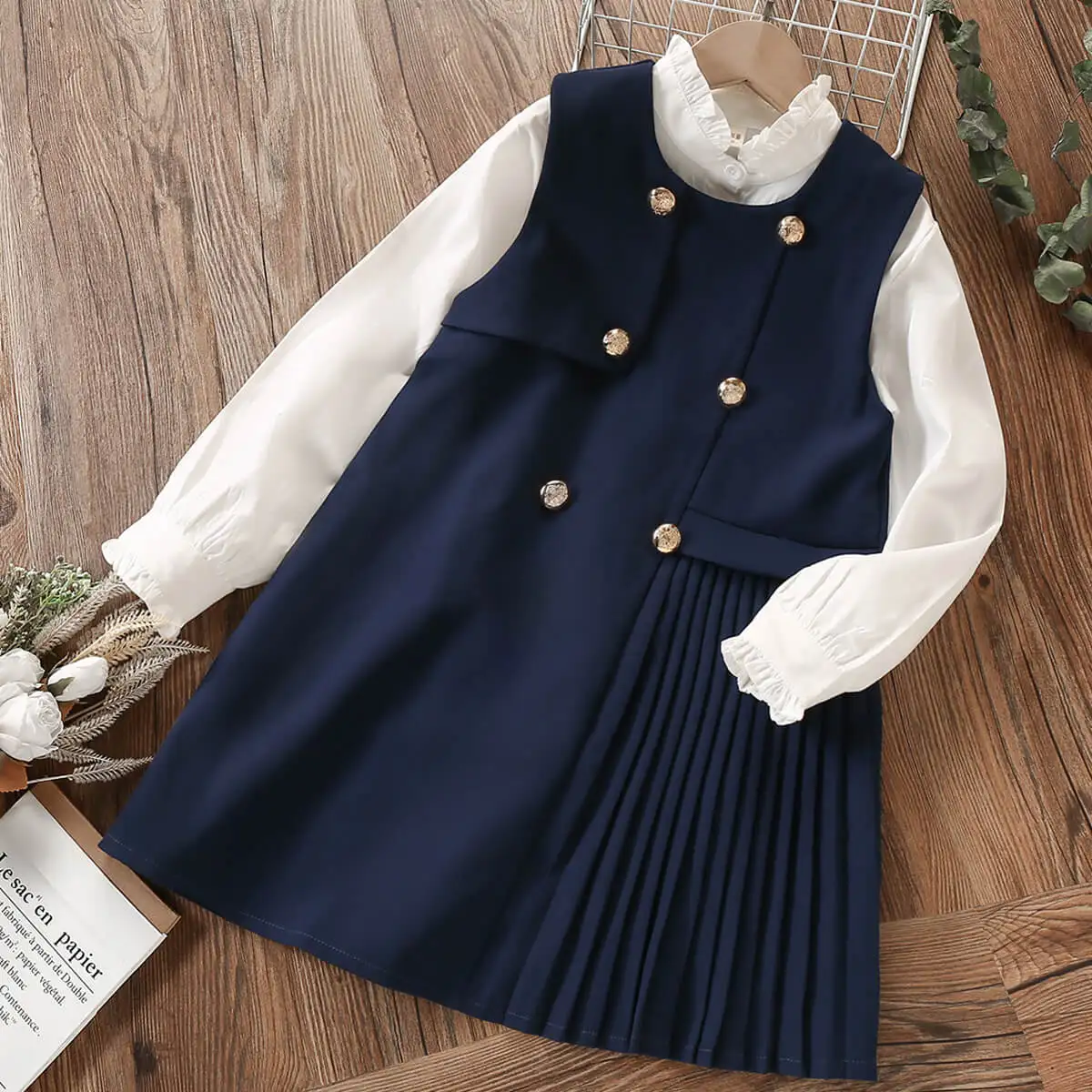 

Sets for Girls Preppy Shirt Skirt Twinset School Uniform Children Costume Kids Suit Outfits Baby Clothes 4 6 8 9 10 12 14 Years