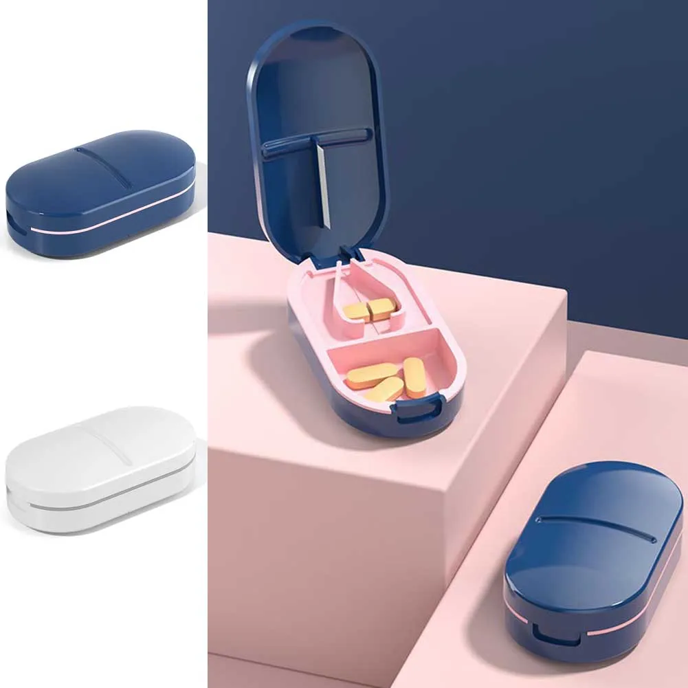 Pill Cutter With Invisible Storage Box Portable 2 In 1 Mini Drug Tablet Medicine Dustproof Divider Organizer Crusher Pill Box
Pill Cutter With Invisible Storage Box Portable 2 In 1 Mini Drug Tablet Medicine Dustproof Divider Organizer Crusher Pill Box