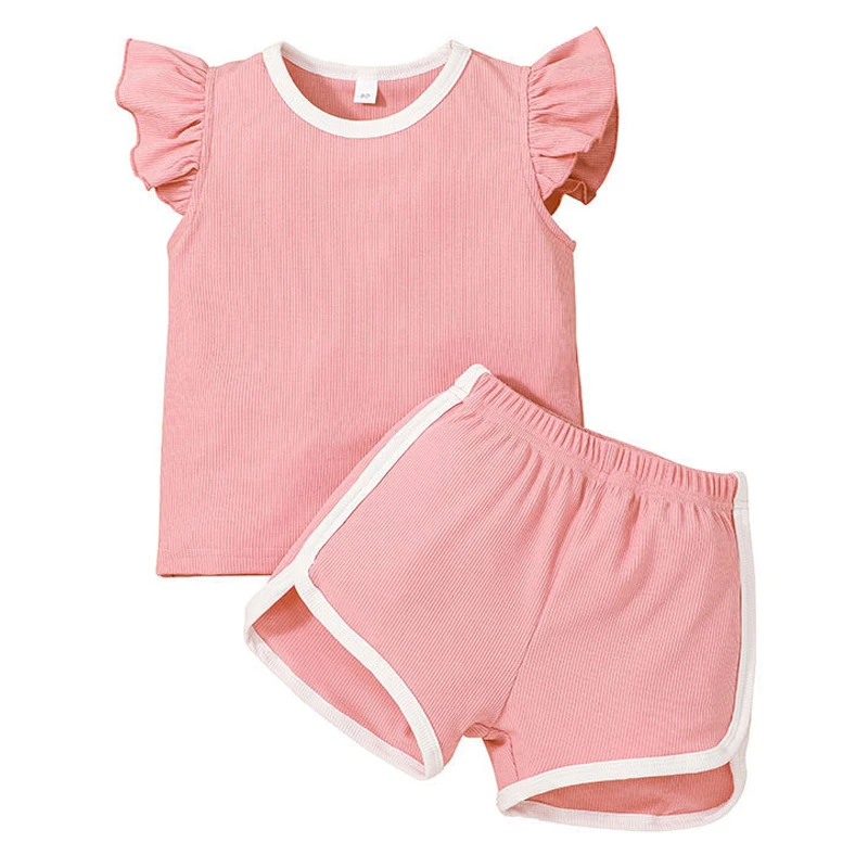 Summer Girls Clothing 2Pieces T-Shirt+Shorts Solid Color Active Kids Clothes Sets Casual
Summer Girls Clothing 2Pieces T-Shirt+Shorts Solid Color Active Kids Clothes Sets Casual