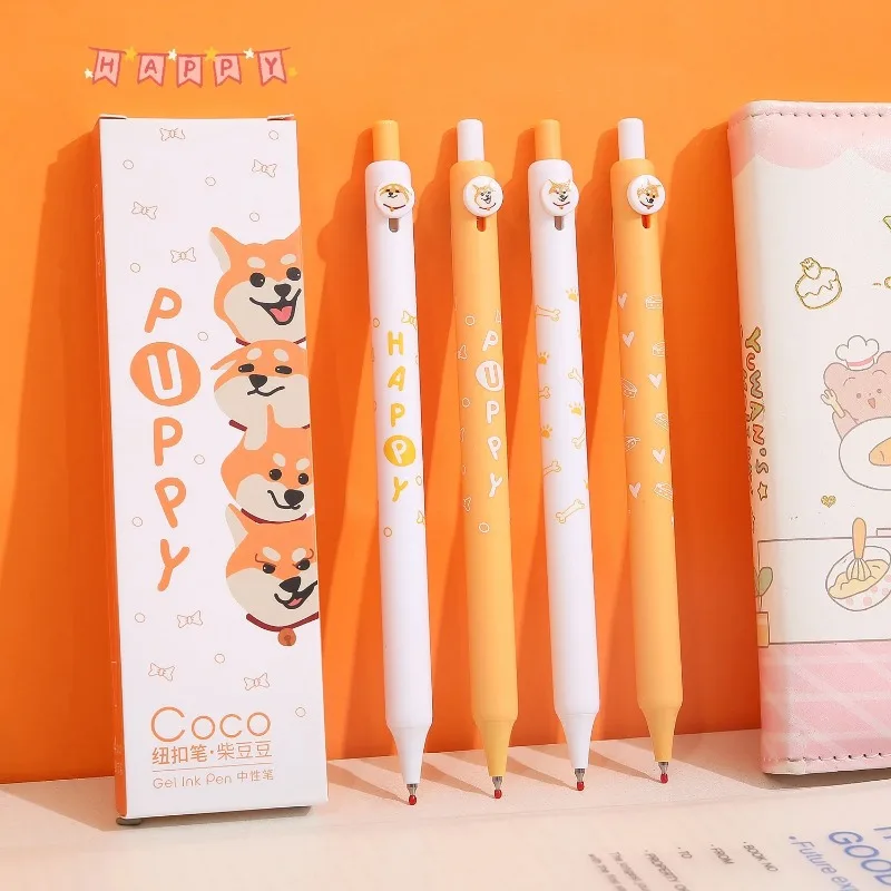 4pcs/box Puppy Dog Gel Ink Pens Set Shiba Inu Button Pen Creative Black Ink Pen Business Signature Pen for Writing School Office
4pcs/box Puppy Dog Gel Ink Pens Set Shiba Inu Button Pen Creative Black Ink Pen Business Signature Pen for Writing School Office