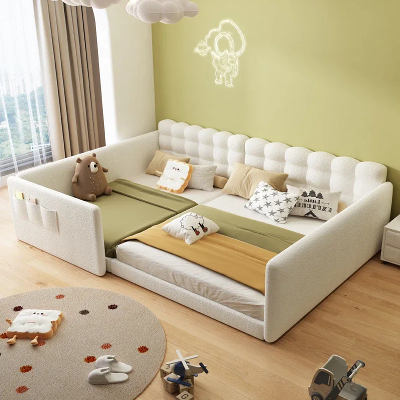 Fabric Bed Modern Minimalist Non-Disturbing Stitching Parent-Child Bed a Four-Mouth Guardrail Master Bedroom Oversized Bed
Fabric Bed Modern Minimalist Non-Disturbing Stitching Parent-Child Bed a Four-Mouth Guardrail Master Bedroom Oversized Bed