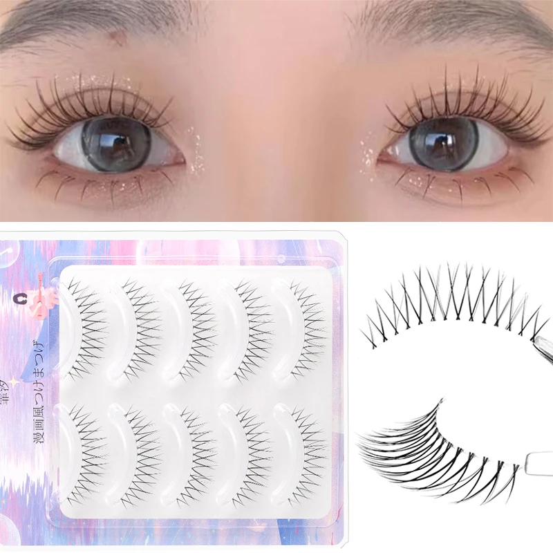 V-Shaped False Eyelashes Natural Manga Soft Thick False Eyelash Transparent Stem Manga Grafted Lashes Extension with 5 Pair Set
V-Shaped False Eyelashes Natural Manga Soft Thick False Eyelash Transparent Stem Manga Grafted Lashes Extension with 5 Pair Set