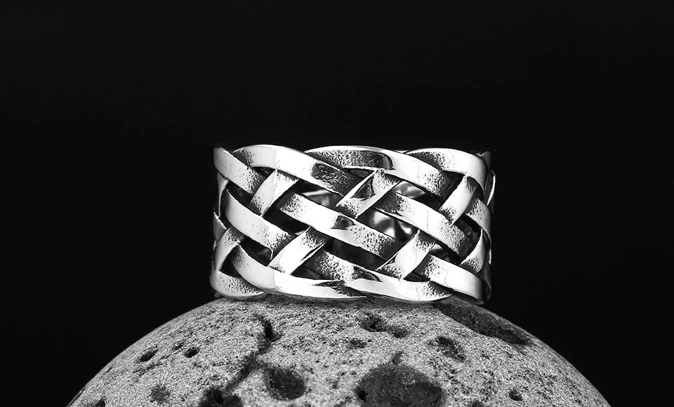 Trendy 316L Stainless Steel Wholesale Price Viking Weave Ring For Man Women Vintage Charm Polished jewelry For Teens Gift Trendy 316L Stainless Steel Wholesale Price Viking Weave Ring For Man Women Vintage Charm Polished jewelry For Teens Gift