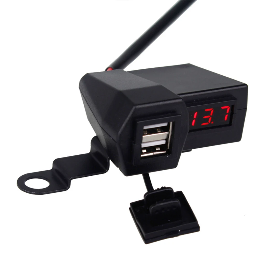 5V 3.1A Dual USB Car Charger Voltmeter Display Motorcycle Phone Charger Handlebar Mount Charging Adapter Cigarette Lighter
5V 3.1A Dual USB Car Charger Voltmeter Display Motorcycle Phone Charger Handlebar Mount Charging Adapter Cigarette Lighter