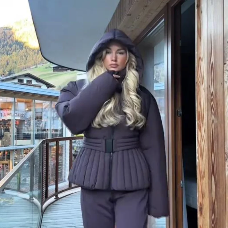 سيدة كامل الجسم بدلة تزلج مقنعين الوقوف الفراء طوق سستة حزام الخصر متوهج السراويل بذلة موضة غمد الرياضة شتاء 2025 ملابس التزلج سيدة كامل الجسم بدلة تزلج مقنعين الوقوف الفراء طوق سستة حزام الخصر متوهج السراويل بذلة موضة غمد الرياضة شتاء 2025 ملابس التزلج