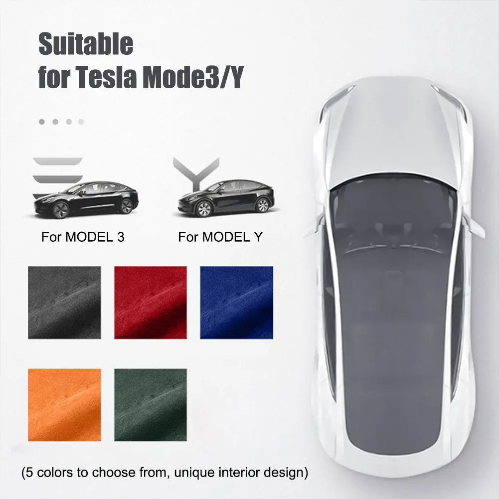 

Для Tesla Model 3 Model Y 2023-2019, облегающий кожаный чехол, декоративный внутренний прокладка для приборной панели, защитная крышка для телефона N9a6