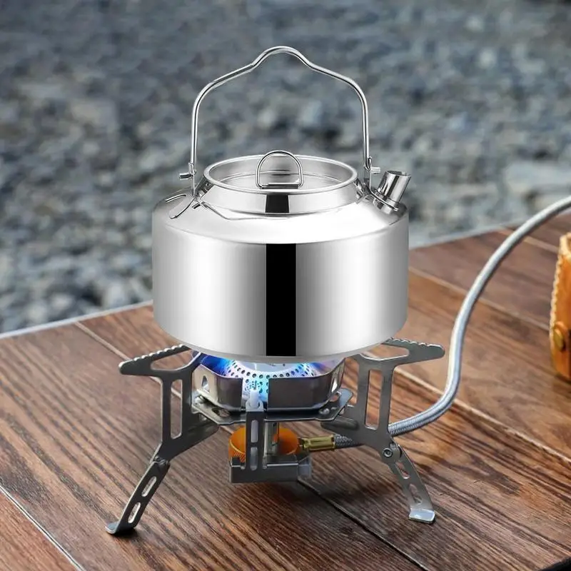 1.8L Stainless Steel Outdoor Camping Kettle Open Fire Kettle Fast Heating Kettle Boiler Cookware Utensils For Hiking Picnic
1.8L Stainless Steel Outdoor Camping Kettle Open Fire Kettle Fast Heating Kettle Boiler Cookware Utensils For Hiking Picnic