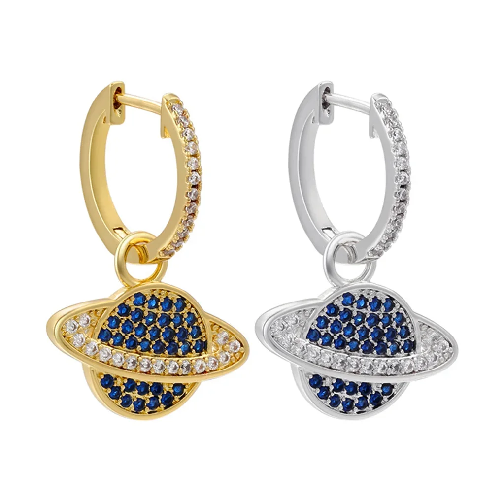 Eardrop Planet Piercing Earrings Paved Colour Zircon Jewelry Plating Brass Accessories Blue Earth Clasp Ear Ring for Women Girl
Eardrop Planet Piercing Earrings Paved Colour Zircon Jewelry Plating Brass Accessories Blue Earth Clasp Ear Ring for Women Girl