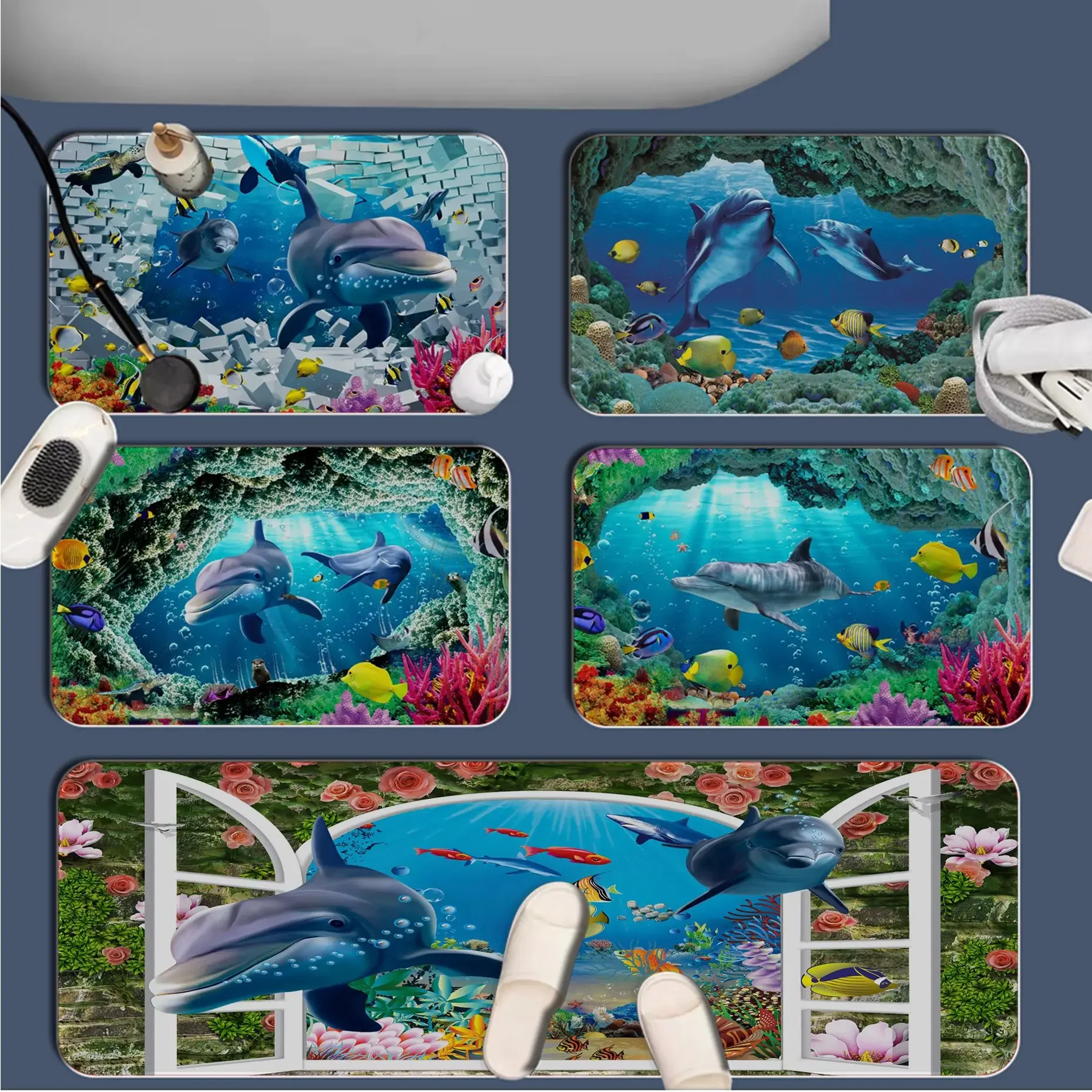 Underwater World Ocean Undersea Fish Hallway Carpet Anti-slip Absorb Water Long Strip Cushion Bedroon Mat Toilet Rug
Underwater World Ocean Undersea Fish Hallway Carpet Anti-slip Absorb Water Long Strip Cushion Bedroon Mat Toilet Rug