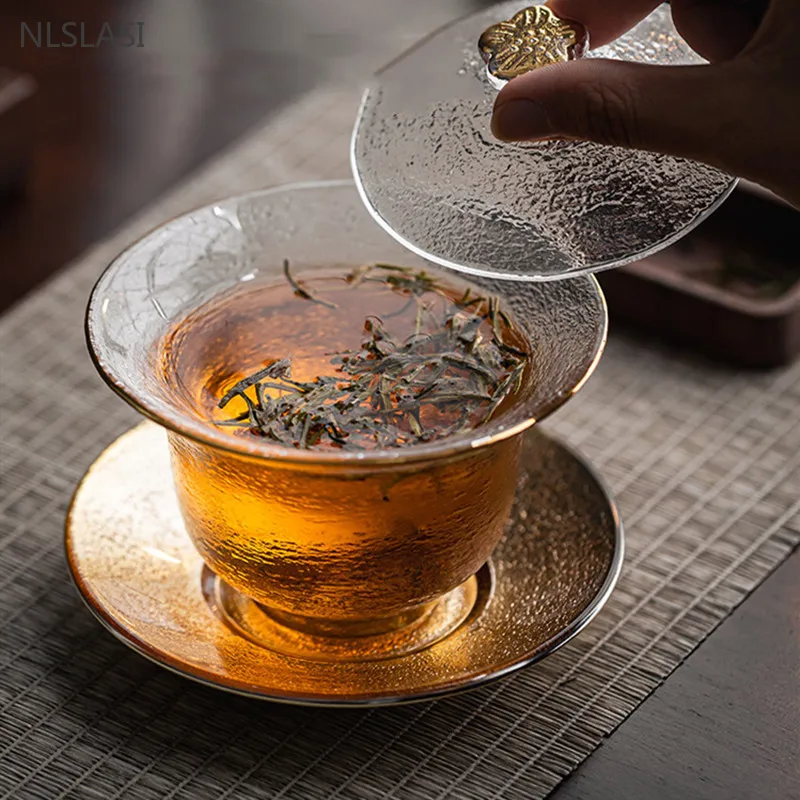 Thickened Non Hot Glass Gaiwan Cover Bowl Exquisite and Portable Teacup Household Tea Set Accessories Custom Beauty Tea Infuser
Thickened Non Hot Glass Gaiwan Cover Bowl Exquisite and Portable Teacup Household Tea Set Accessories Custom Beauty Tea Infuser