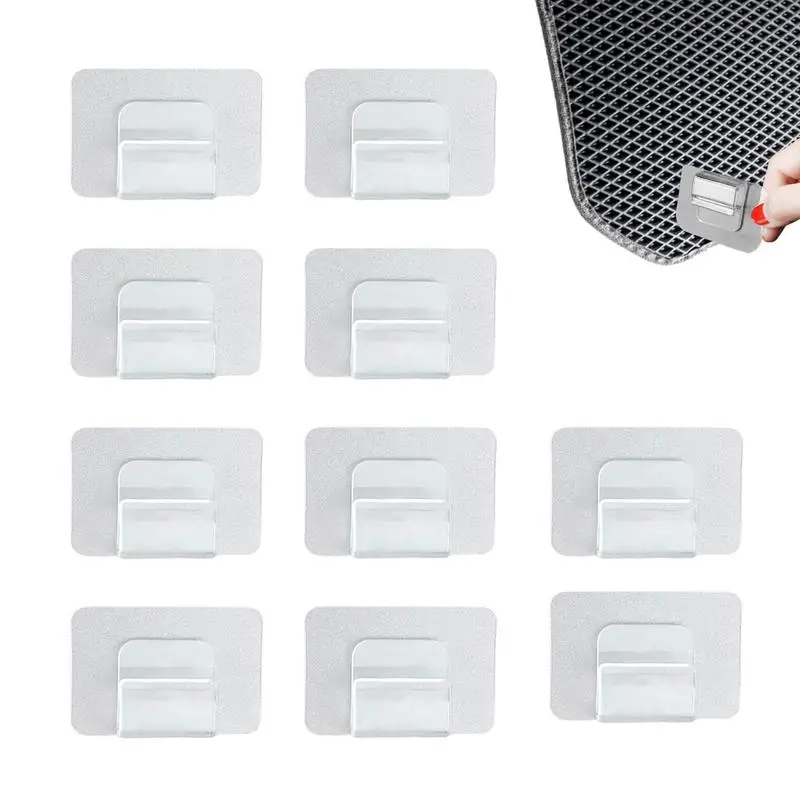 Transparent Adhesive Hooks Clamp-Style Self Adhesive Hook Stickers For Clamping Car Kick Mats 10 Pieces Clear Sticky Hooks
Transparent Adhesive Hooks Clamp-Style Self Adhesive Hook Stickers For Clamping Car Kick Mats 10 Pieces Clear Sticky Hooks