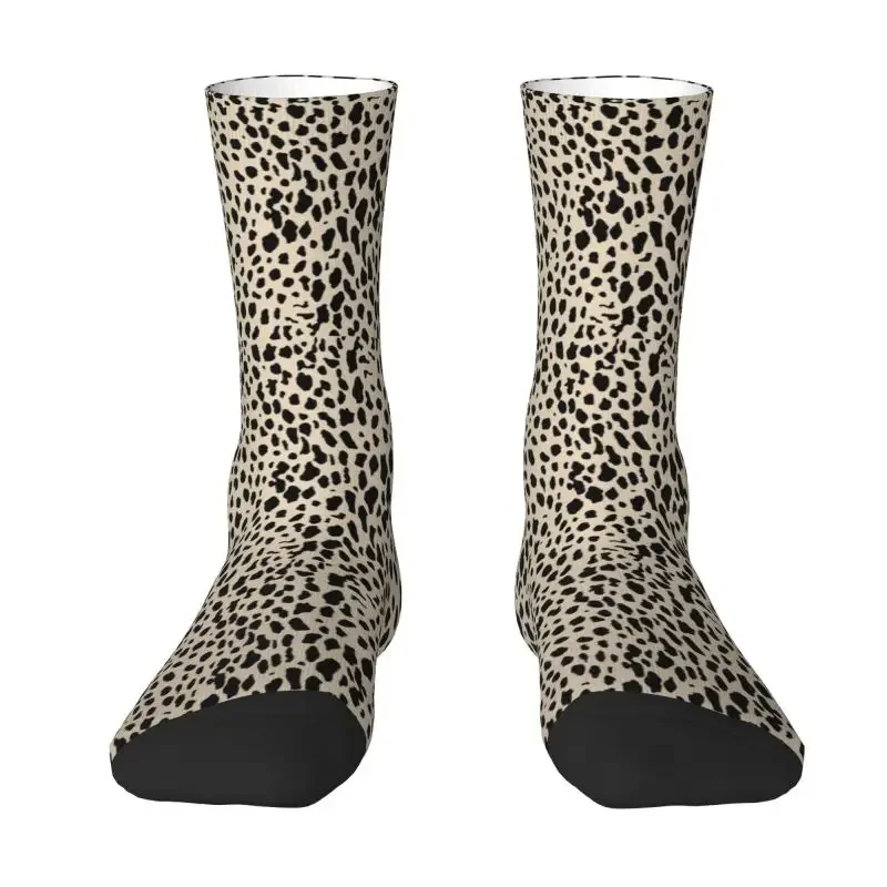 

Kawaii Tan Cheetah Socks Women Men Warm 3D Print Leopard Animal Skin Sports Basketball Crew Socks