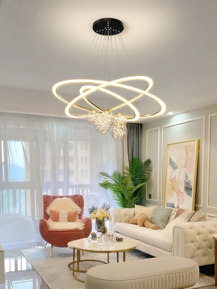 New 2023 Pendant Lights Living Room Chandelier Simple Modern Atmosphere Starry Nordic Luxury Led Ring Lamp Ceiling Lanterns
New 2023 Pendant Lights Living Room Chandelier Simple Modern Atmosphere Starry Nordic Luxury Led Ring Lamp Ceiling Lanterns