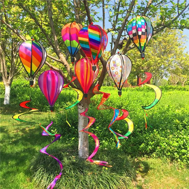 

Garden Spring Hot Air Balloon Pendant Rotating Windmill Hanging Decoration