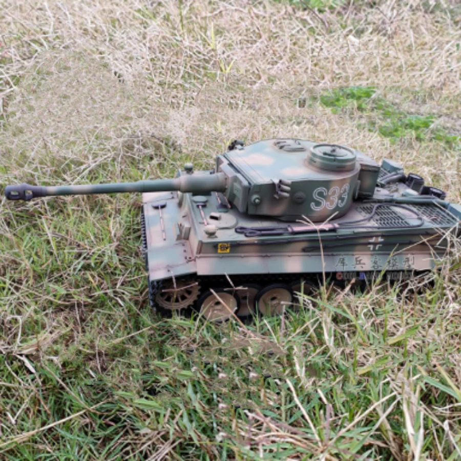 

1: 16 Remote Control Tank Henglong Battle Tank German Camo Tiger Heavy Smoke Emission Sound Effect Simulation Model Boys Toys