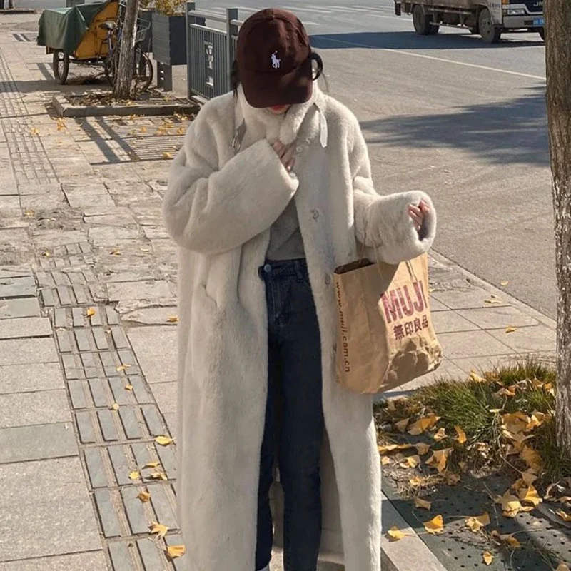 Winter Mid Length Imitation Fur Coat Korean Fashion Women Loose Slim Thicken Warm Jacket Casual Office Lady Buckle Trend Outwear
Winter Mid Length Imitation Fur Coat Korean Fashion Women Loose Slim Thicken Warm Jacket Casual Office Lady Buckle Trend Outwear