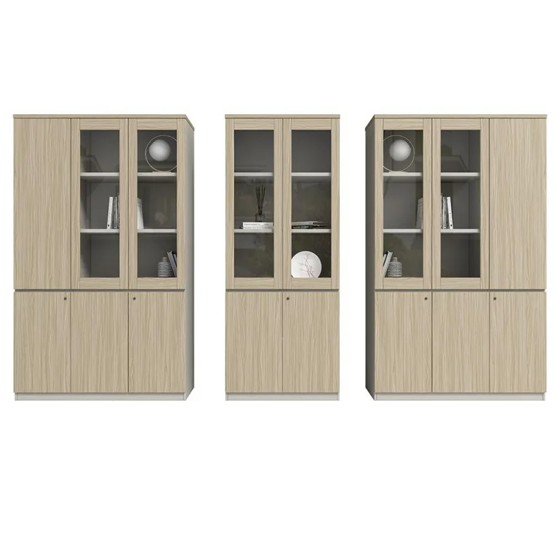 

Современный деревянный запираемый книжный шкаф Aktenschrank с 5 ящиками, распашная стеклянная дверь, простой дизайн, офисные боковые ящики, шкафы для хранения документов