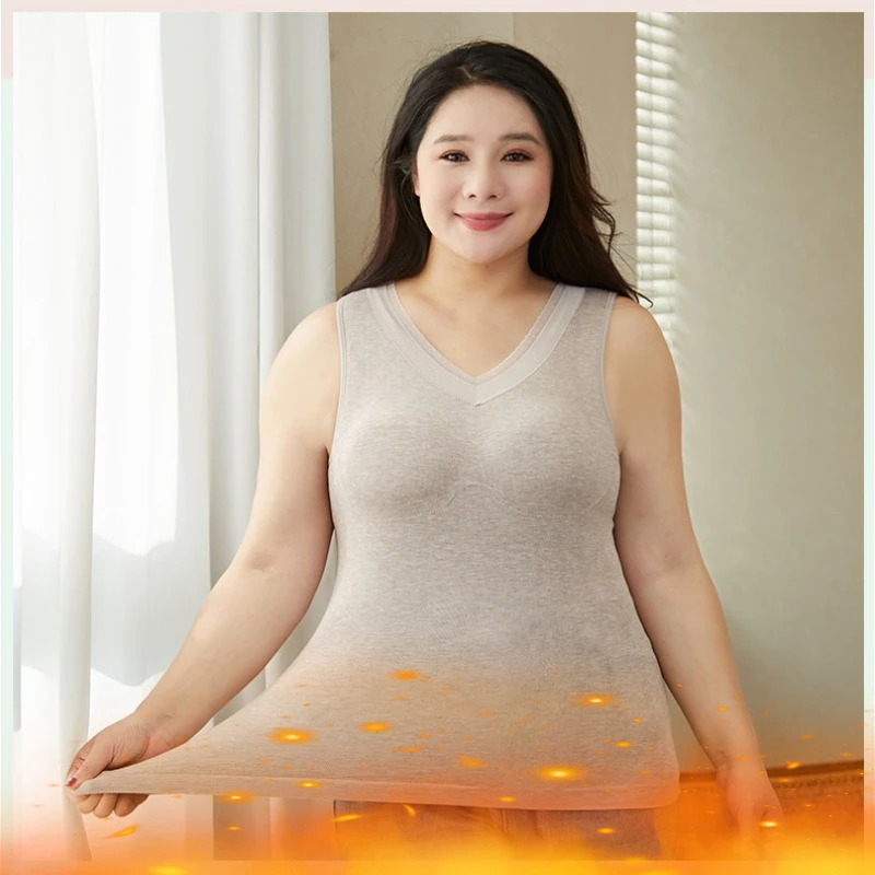 Winter Velvet Thickened Undershirt Women Slim Thermal Underwear Camisole Warm Sling Vest Top Bottoming Clothing Plu Size 2024
Winter Velvet Thickened Undershirt Women Slim Thermal Underwear Camisole Warm Sling Vest Top Bottoming Clothing Plu Size 2024