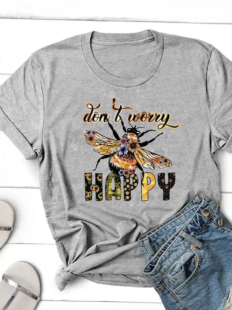 Women Bee Letter 90s Trend Cartoon Shirt Clothing Fashion Summer Female Print T Top Graphic Tee Short Sleeve T-shirts
Women Bee Letter 90s Trend Cartoon Shirt Clothing Fashion Summer Female Print T Top Graphic Tee Short Sleeve T-shirts