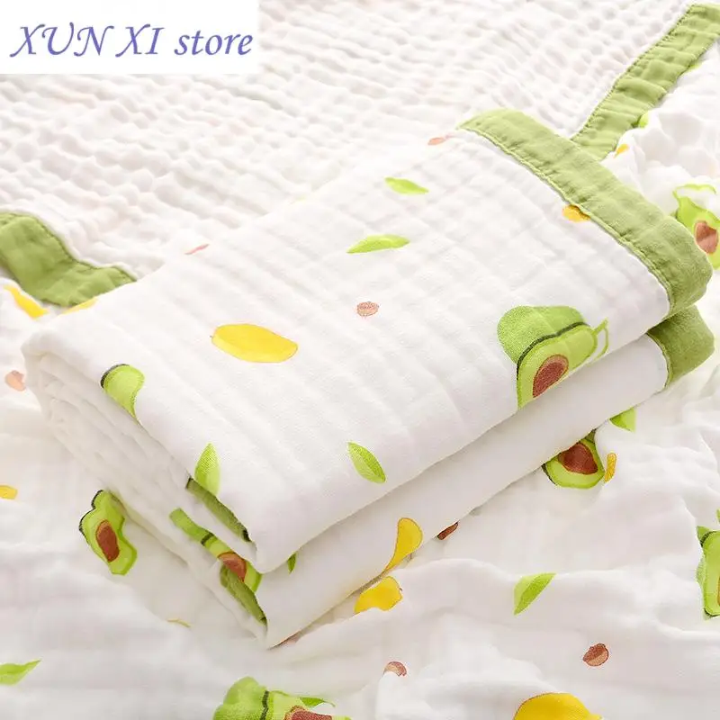 

New born baby bath towel newborn cotton gauze, baby children's bath towel, six layer blanket cover, one piece for distribution