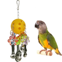 Bird Chew Toy with Metal Spoons for Parrot Greys Cockatoo Macaw Eclectus Budgies Parakeet Cockatiel Conure Lovebirds Cage
Bird Chew Toy with Metal Spoons for Parrot Greys Cockatoo Macaw Eclectus Budgies Parakeet Cockatiel Conure Lovebirds Cage