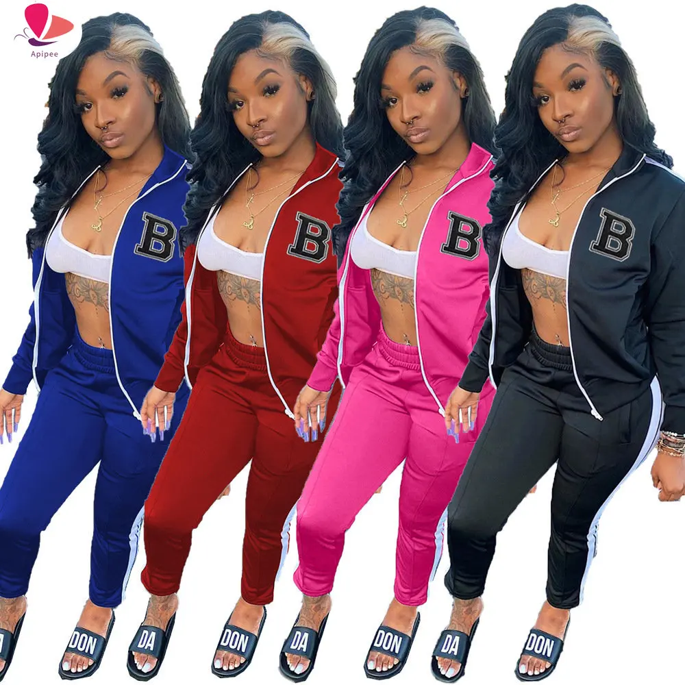 APIPEE Letter B Baseball Women's Tracksuit Single Breasted Jacket And Sweatpants Matching Two 2 Piece Set Outfits Sweatsuit
APIPEE Letter B Baseball Women's Tracksuit Single Breasted Jacket And Sweatpants Matching Two 2 Piece Set Outfits Sweatsuit