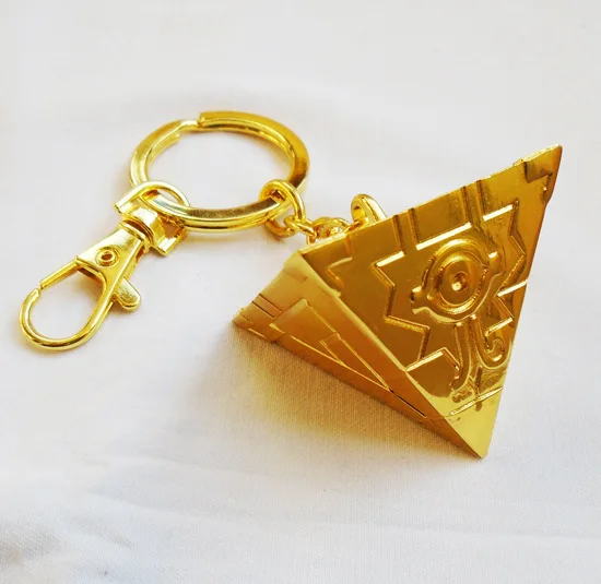 

keychain pyramid Anime Yugioh Millenium Key Chains Toy Yu Gi Oh Cosplay Pyramid Egyptian Eye Of Horus Key Ring