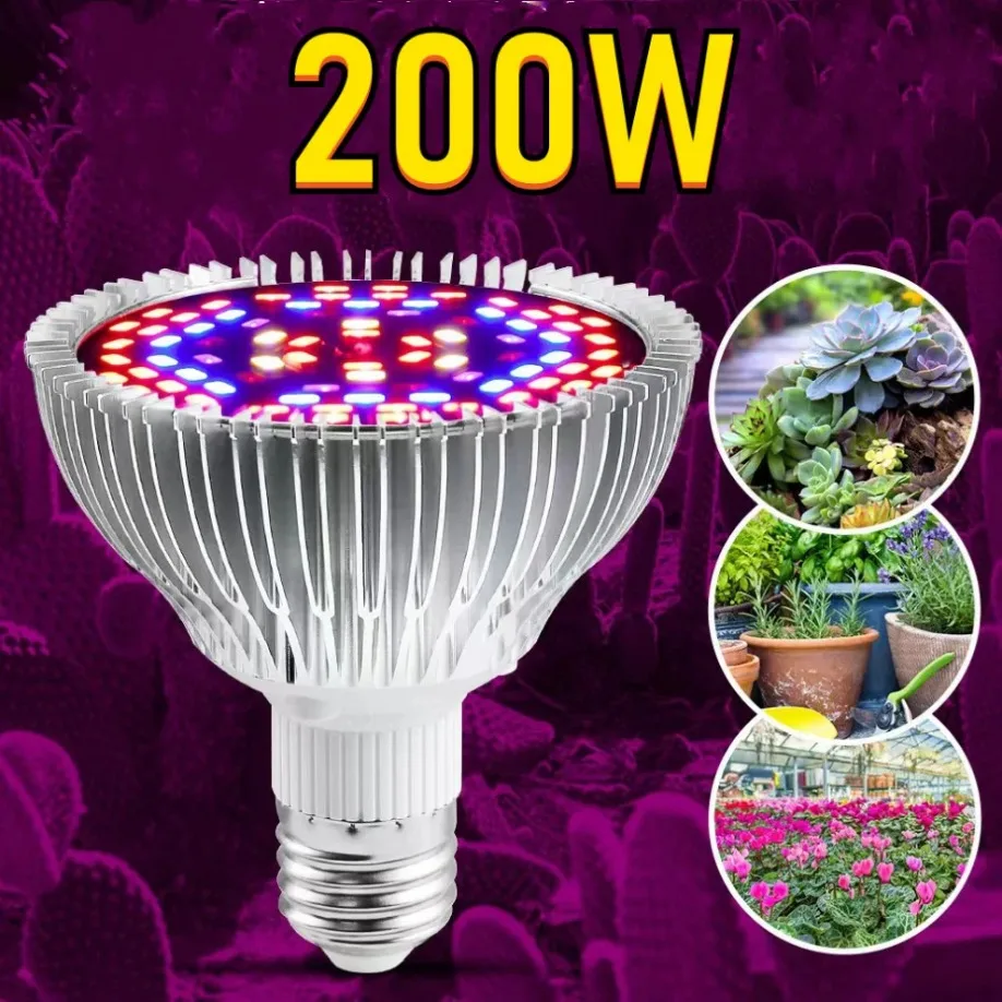

LED Grow Bulbs E27 Plant Light 220V Full Spectrum Phytolamps E14 Hydroponic Fitolampy 18W 28W 30W 50W 80W 100W Indoor Seeds Lamp