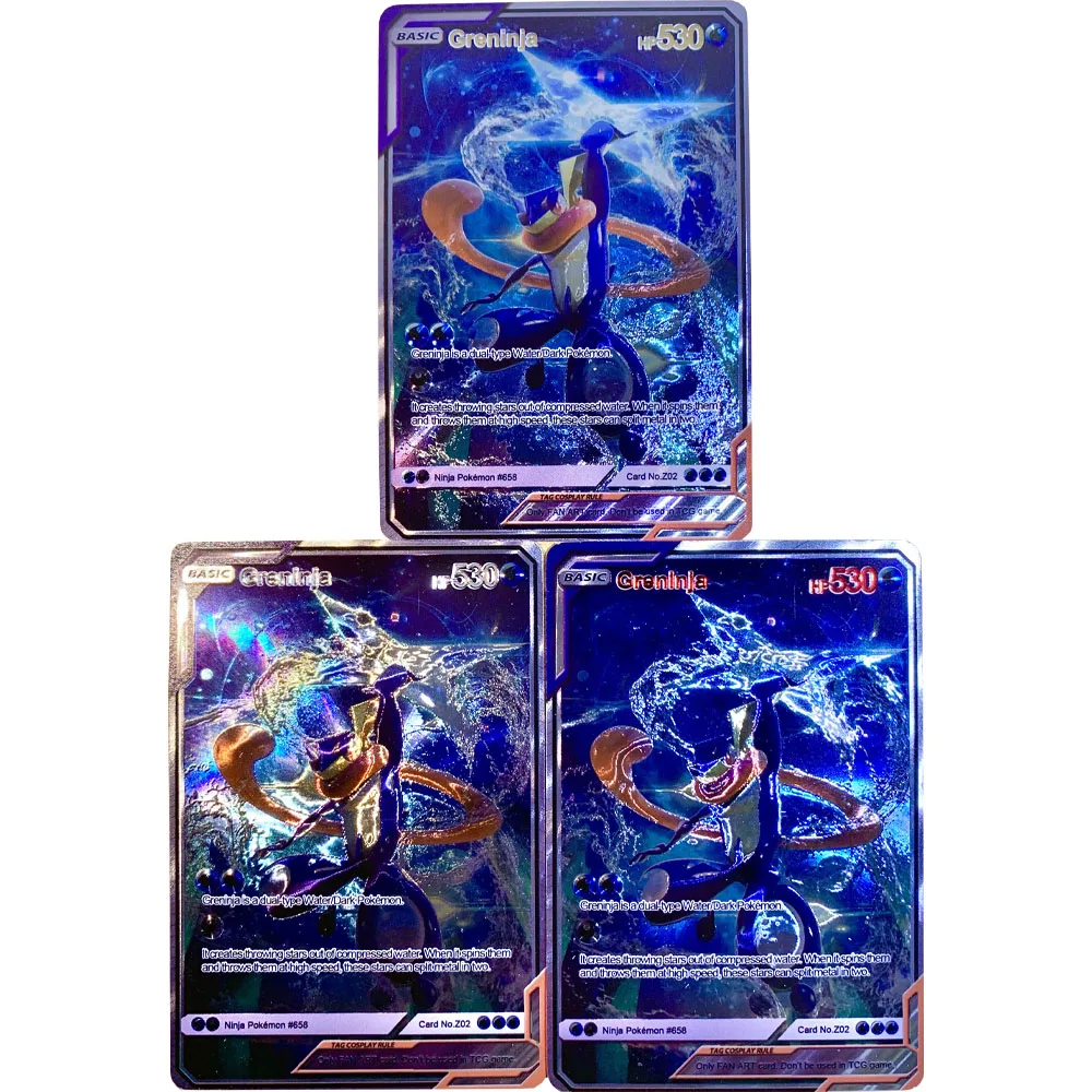 Classic Anime Pokemon Greninja Collection Card Radium Light Gilding Flash Card Exquisite Anime Peripheral Kids Toys Gift 59*86mm
Classic Anime Pokemon Greninja Collection Card Radium Light Gilding Flash Card Exquisite Anime Peripheral Kids Toys Gift 59*86mm