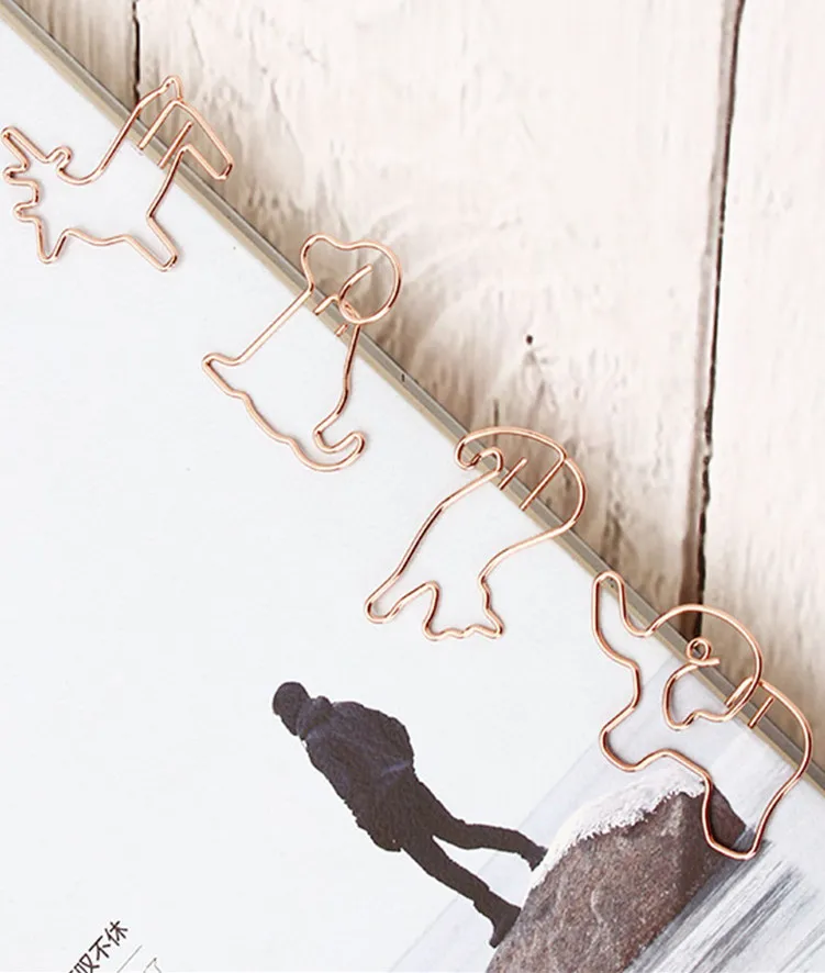 20Pcs Elephant Shape Paper Clips Cute Rose Gold Bookmarks Photo Memo Ticket Clip Stationery Office School Supplies
20Pcs Elephant Shape Paper Clips Cute Rose Gold Bookmarks Photo Memo Ticket Clip Stationery Office School Supplies