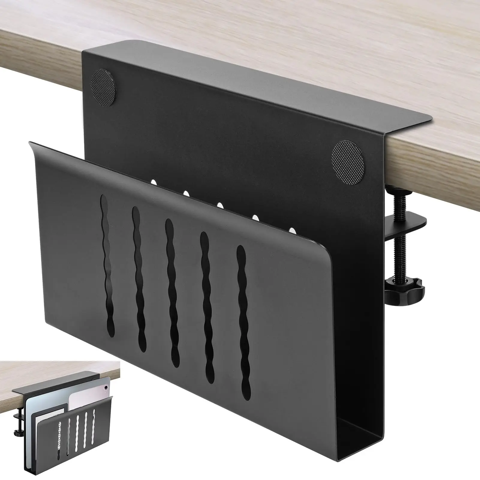 Desk Side Storage, Under Desk Storage, No Drill Hanging Desk Organizer, Laptop Holder, File Storage Holder for Office & Home
Desk Side Storage, Under Desk Storage, No Drill Hanging Desk Organizer, Laptop Holder, File Storage Holder for Office & Home