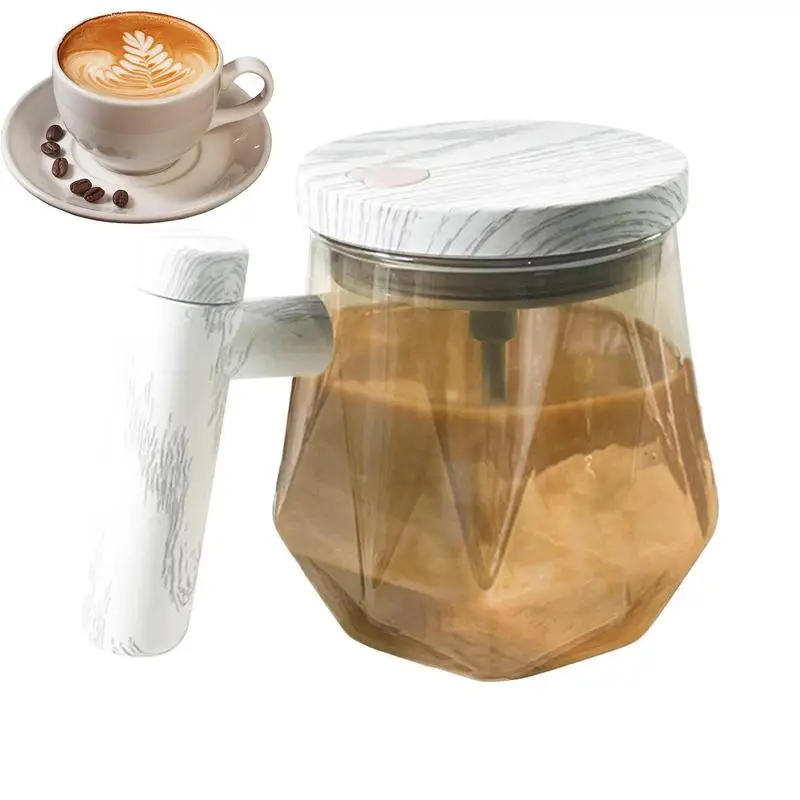 

Автоматическая электрическая Кофейная Кружка 400 мл, стеклянная чашка для самоперемешивания кофе