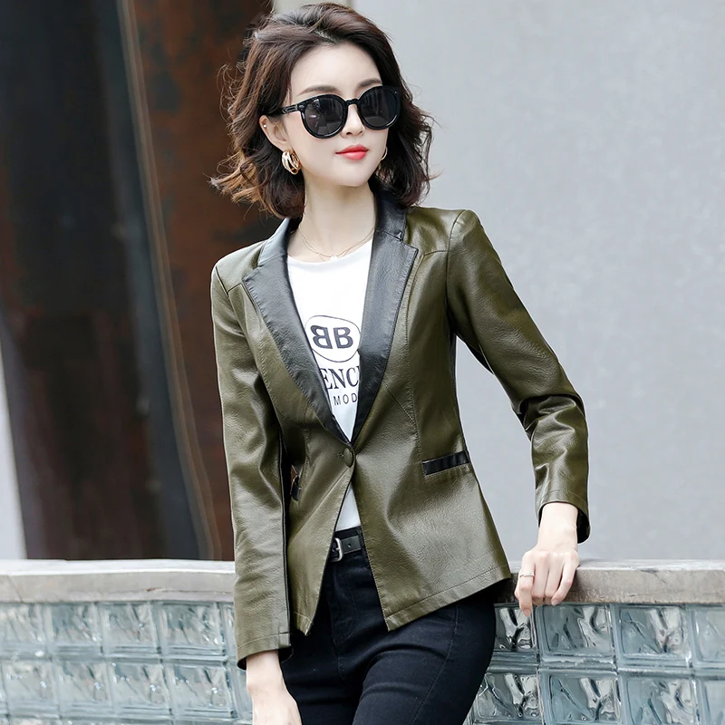 Motorcycle Leather Jacket for Women, Leather Jacket, Patchwork Blazer, Female Suit, 4XL, 2023, New
Motorcycle Leather Jacket for Women, Leather Jacket, Patchwork Blazer, Female Suit, 4XL, 2023, New