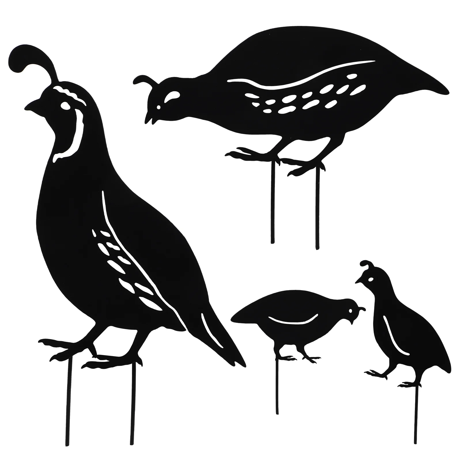 Iron Cast Animal Stake Statue Quail Family Yard Decor Black Metal Garden Silhouette Bird Lawn Decoration
Iron Cast Animal Stake Statue Quail Family Yard Decor Black Metal Garden Silhouette Bird Lawn Decoration