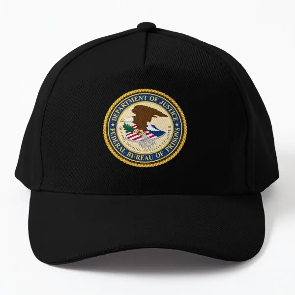 

Federal Bureau Of Prisons Seal Doj Baseball Cap Hat Snapback Outdoor Sun Sport Spring Hip Hop Boys Women Bonnet Black