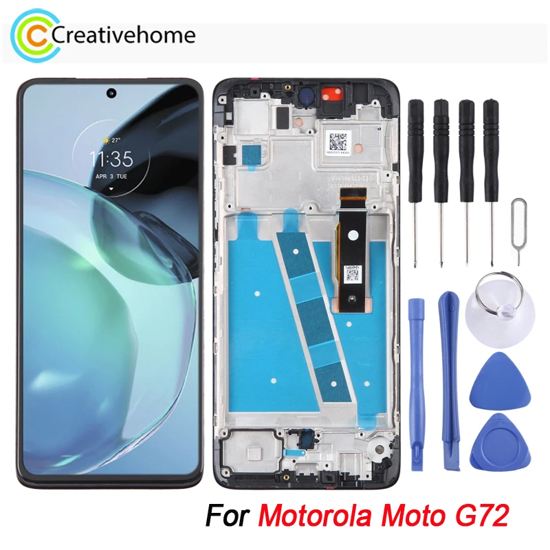 ЖК-дисплей 6,6 ''для Motorola Moto G72, сенсорный экран с дигитайзером, полная сборка, замена с рамкой
ЖК-дисплей 6,6 ''для Motorola Moto G72, сенсорный экран с дигитайзером, полная сборка, замена с рамкой