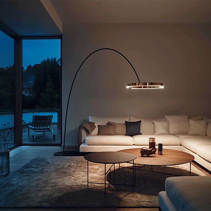 Modern minimalist ring vertical floor light living room study model room club fishing floor lamp
Modern minimalist ring vertical floor light living room study model room club fishing floor lamp