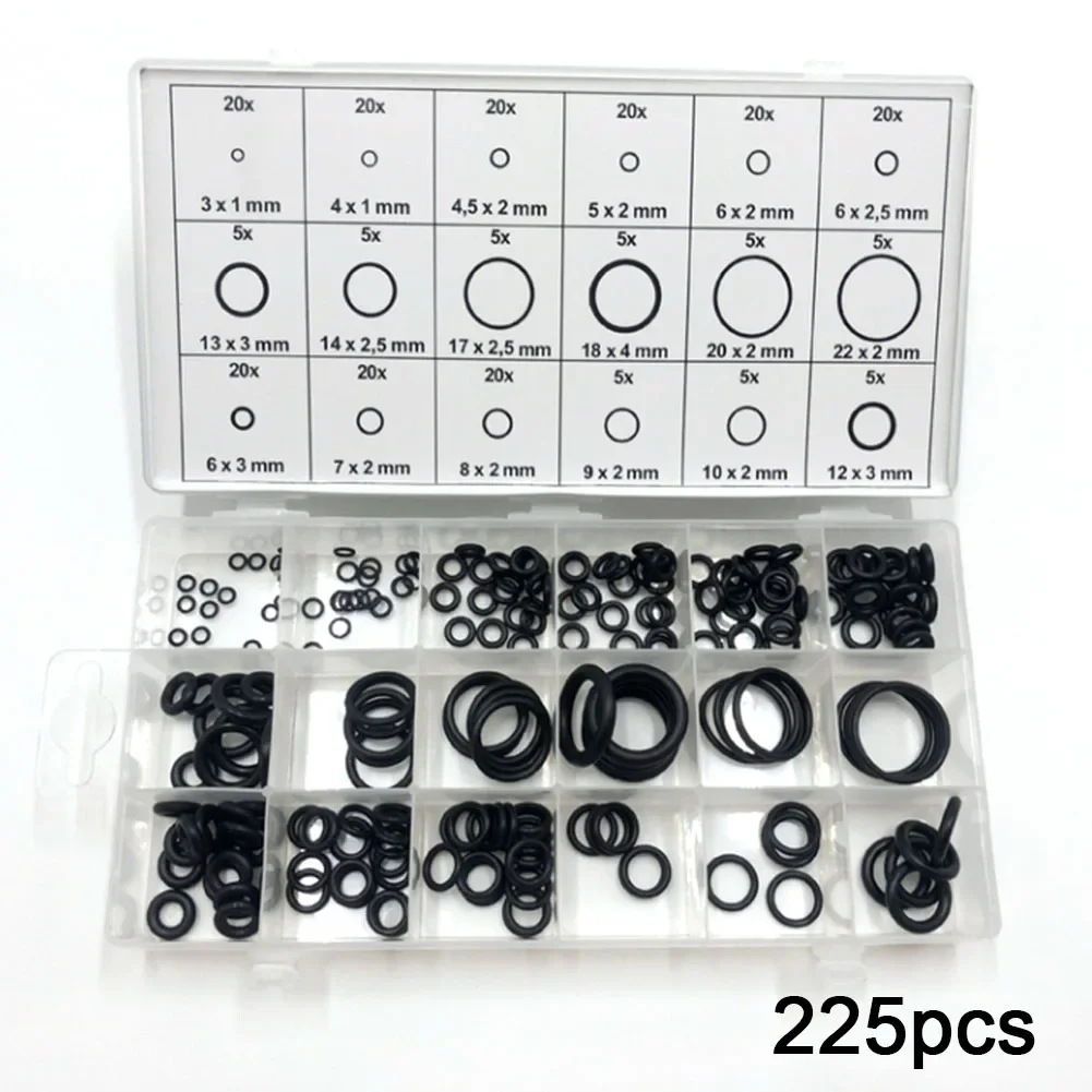 18 Sizes Rubber O-Ring Kit 225pcs Automobiles Flat Gasket Gasoline Resistance Washer Seal Car Accessory Car Doors
18 Sizes Rubber O-Ring Kit 225pcs Automobiles Flat Gasket Gasoline Resistance Washer Seal Car Accessory Car Doors