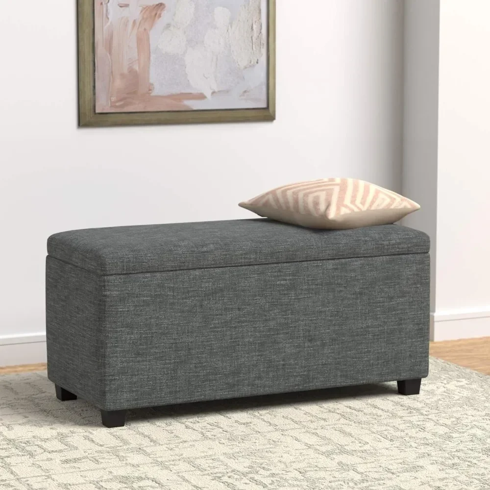 Charcoal Gray Travel Chair Upholstered Storage Rectangular Ottoman and Entryway Bench Footrest Office Foot Rest Under Desk Stool
Charcoal Gray Travel Chair Upholstered Storage Rectangular Ottoman and Entryway Bench Footrest Office Foot Rest Under Desk Stool