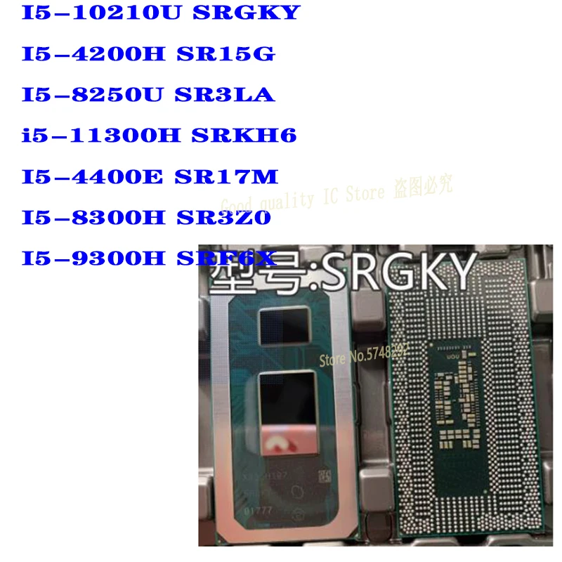 1 шт. Φ SRGKY I5-10210U SR15G I5-4200H SR3LA I5-8250U SRKH6 I5-11300H SR17M I5-4400E SR3Z0 I5-8300H SRF6X
1 шт. Φ SRGKY I5-10210U SR15G I5-4200H SR3LA I5-8250U SRKH6 I5-11300H SR17M I5-4400E SR3Z0 I5-8300H SRF6X