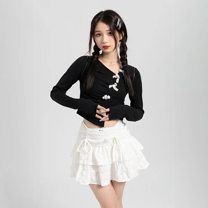 2023 New Spring and Autumn Women's Wear Korean Casual Commuter Personalized Bow Tie Irregular Short Top Trend
2023 New Spring and Autumn Women's Wear Korean Casual Commuter Personalized Bow Tie Irregular Short Top Trend