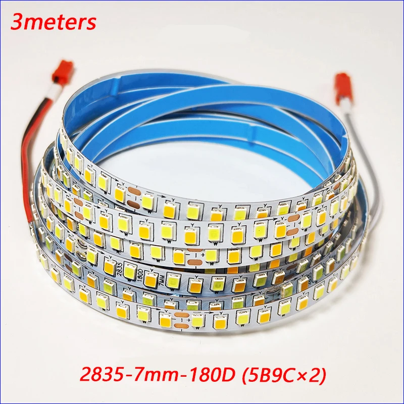 3 meters 2835-180D-7mm -5B9C×2 dual colors LED Strip for repairing chandeliers, 18W 3000K+18W 6500K LED ribbon.
3 meters 2835-180D-7mm -5B9C×2 dual colors LED Strip for repairing chandeliers, 18W 3000K+18W 6500K LED ribbon.