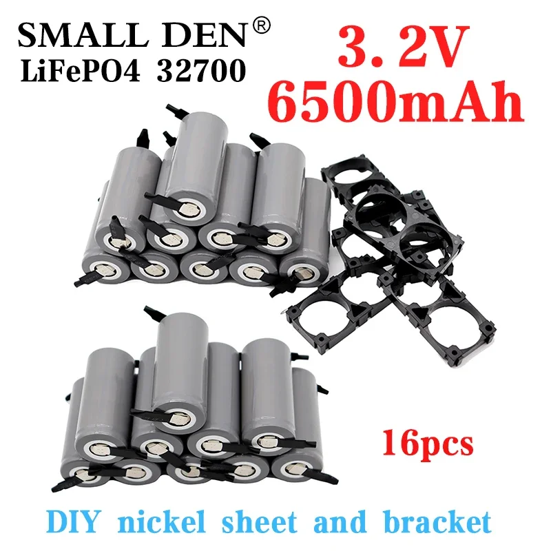 3.2V 32700 7000mAh 6500mAh LiFePO4 Battery 35A Continuous Discharge Maximum 55A High power battery+DIY nickel sheet and bracket
3.2V 32700 7000mAh 6500mAh LiFePO4 Battery 35A Continuous Discharge Maximum 55A High power battery+DIY nickel sheet and bracket