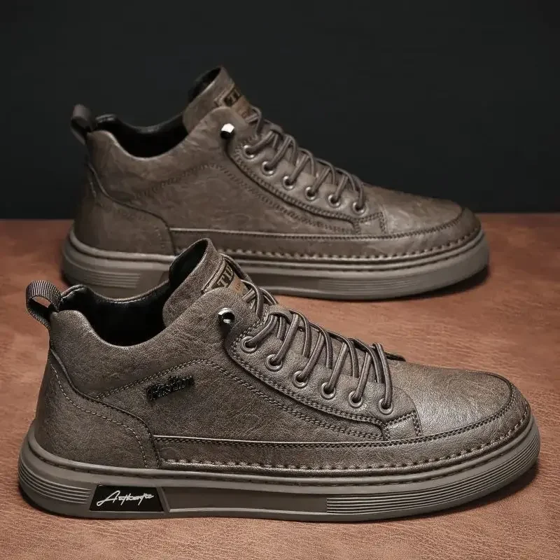 Quality Men Shoes Trend Leather Casual Shoes for Men Walk Flats Shoes Comfort Platform Male Shoes Leather High Men Boots Tenis
Quality Men Shoes Trend Leather Casual Shoes for Men Walk Flats Shoes Comfort Platform Male Shoes Leather High Men Boots Tenis
