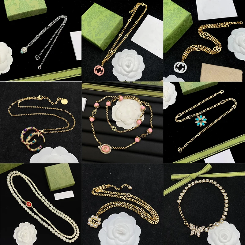 925 Sterling Silver Classic Letter Double G Women's Necklace Vintage Pearl Zircon Fashion Necklace with free shipping
925 Sterling Silver Classic Letter Double G Women's Necklace Vintage Pearl Zircon Fashion Necklace with free shipping