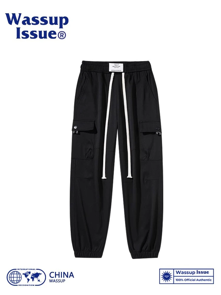 

WASSUP ISSUE WorkWear Men's Spring Autumn Straight Tube Loose Casual Mountaineering SportS And Charging Pants For Men