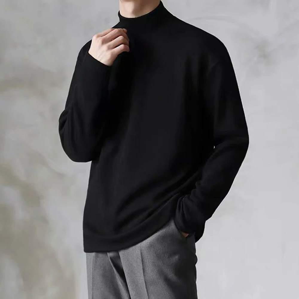 New Autumn Winter Men's Turtleneck T-Shirts Solid Color Bottom Clothes Long Sleeve Casual T-Shirt Tops Men Undershirts
New Autumn Winter Men's Turtleneck T-Shirts Solid Color Bottom Clothes Long Sleeve Casual T-Shirt Tops Men Undershirts