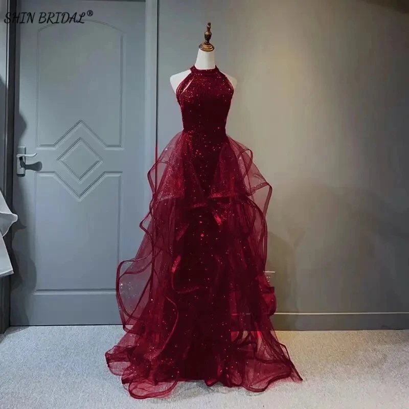 SHIN BRIDAL Halter Sexy Sleeveless Sequin Evening Dresses for Women 2024 Floor Length A Line Backless Elegant Wedding Dresses
SHIN BRIDAL Halter Sexy Sleeveless Sequin Evening Dresses for Women 2024 Floor Length A Line Backless Elegant Wedding Dresses