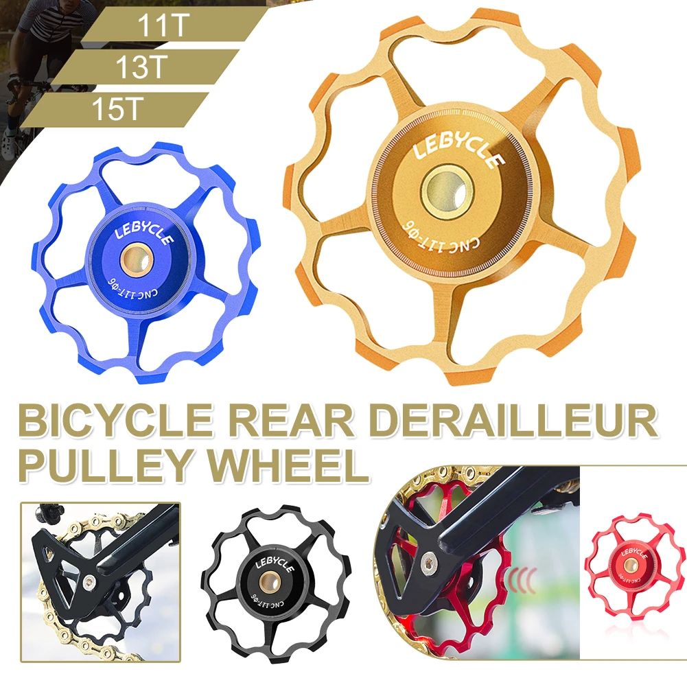 

2023 New Bicycle Rear Derailleur Pulley Jockey Wheel Steel Bearing 11T/13T/15T Bike Alloy Guide Roller Mountain Road Bike Parts