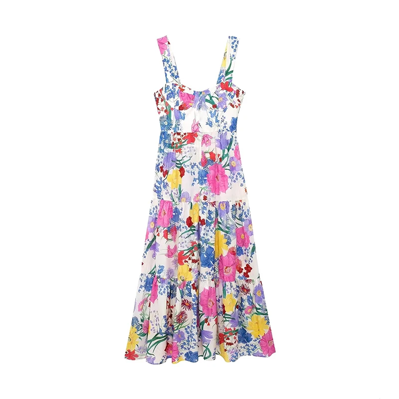YENKYE New Women Wide Straps Floral Print Dresses Summer Female A-line Midi Holiday Boho Vestidos
YENKYE New Women Wide Straps Floral Print Dresses Summer Female A-line Midi Holiday Boho Vestidos